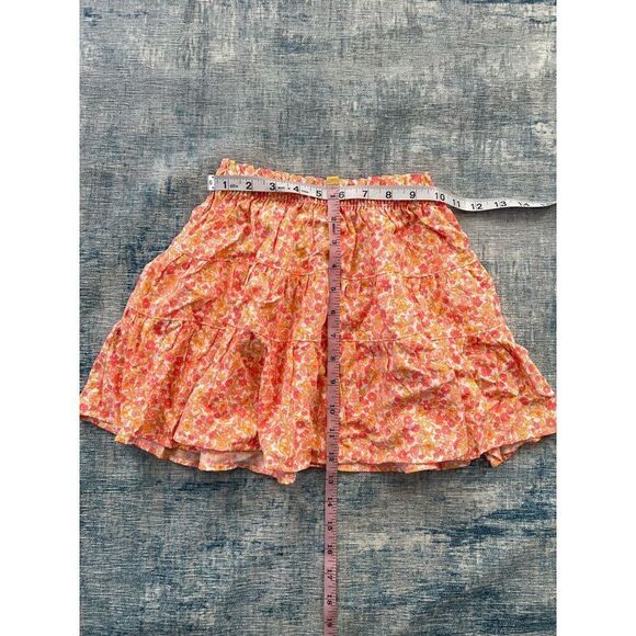 NWT! Orange Pink Yellow Floral Flutter Skirt Size 6 - Picture 5 of 5